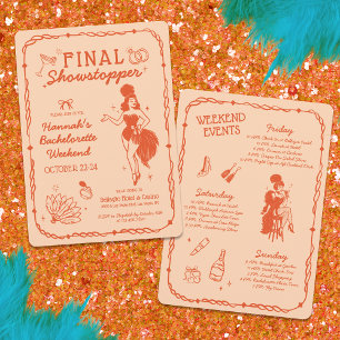 Invitación a la bachillerato de Showgirl Final Sho