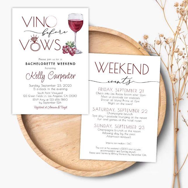 Invitación a la bachillerato de vino antes de los  (Subido por el creador)