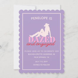 Invitación a la bachillerato morada y comprometida