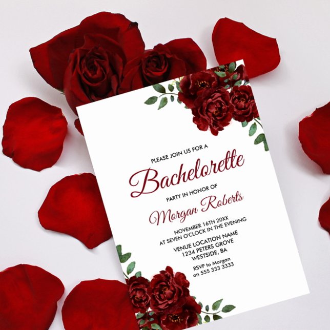Invitación a la bachillerato rojizo rojizo románti (Subido por el creador)