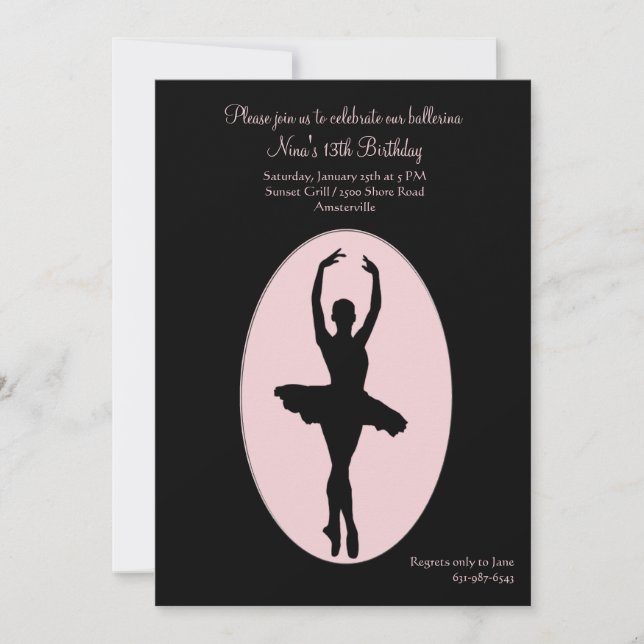 Invitación a la Ballerina en el escenario central (Anverso)