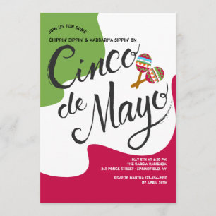 Invitación a la bandera Cinco de Mayo
