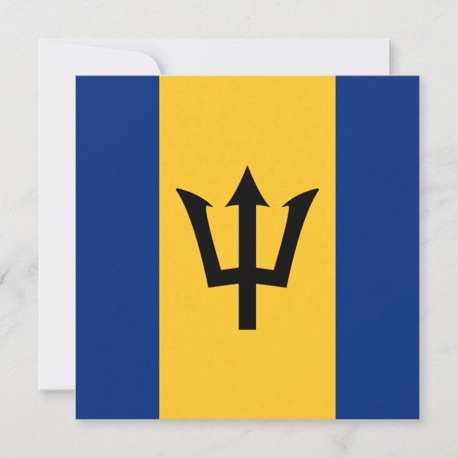 Invitación a la bandera de Barbados (Anverso)