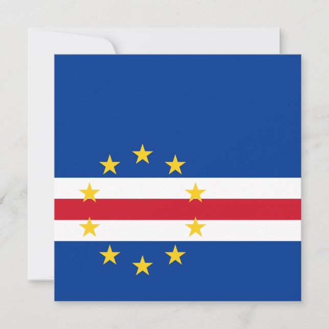 Invitación a la bandera de Cabo Verde (Anverso)