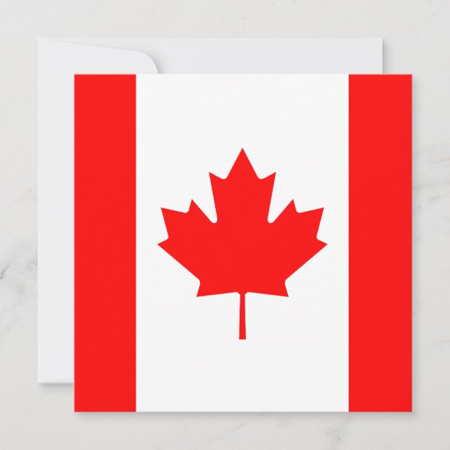 Invitación a la bandera de Canadá (Anverso)