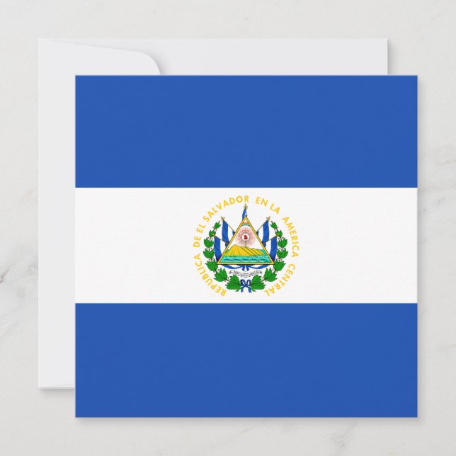 Invitación a la bandera de El Salvador (Anverso)