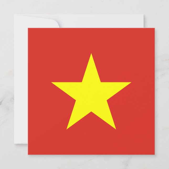 Invitación a la bandera de Vietnam (Anverso)