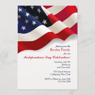 Invitación a la bandera estadounidense