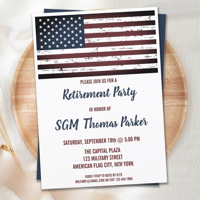 Invitación a la bandera estadounidense del Fiesta  (Subido por el creador)