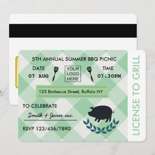 Invitación a la barbacoa corporativa BBQ picnic