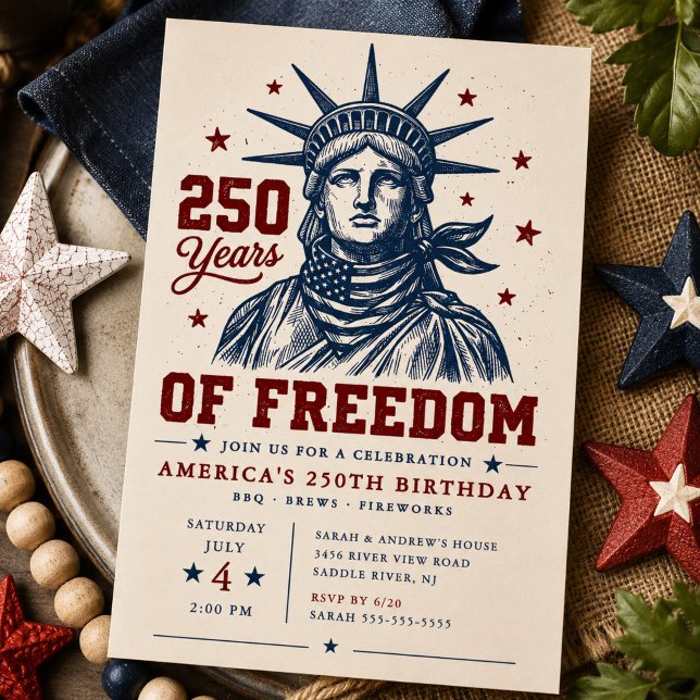 Invitación a la Barbacoa de 250 Años de Libertad (Subido por el creador)