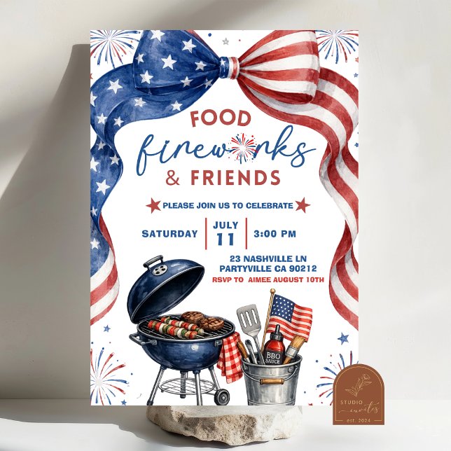 Invitación a la barbacoa de fuegos artificiales de (Subido por el creador)