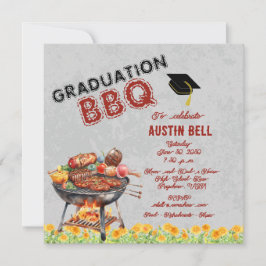 Invitación a la barbacoa de graduación