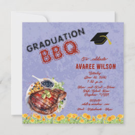 Invitación a la barbacoa de graduación