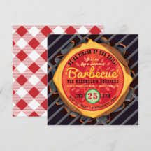 Invitación a la Barbacoa de Hamburguesa Grande