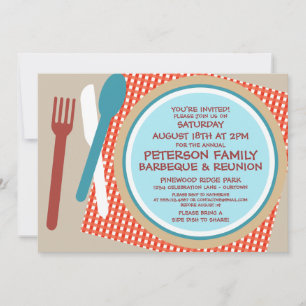 Invitación a la barbacoa de la Reunión Familiar