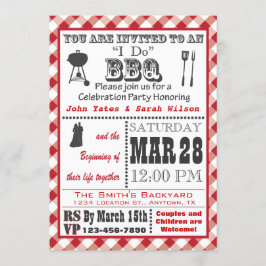 Invitación a la barbacoa de Red I Do Barbecue
