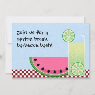 Invitación a la barbacoa de vacaciones de primaver