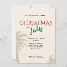 Invitación a la barbacoa familiar de Navidad en ju
