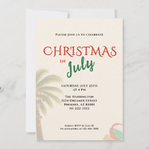 Invitación a la barbacoa familiar de Navidad en ju