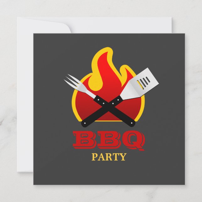 Invitación a la barbacoa Grill Party (Anverso)
