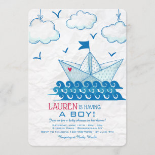 Invitación a la barca de papel