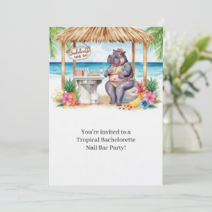 Invitación a la barra de uñas para despedida de so