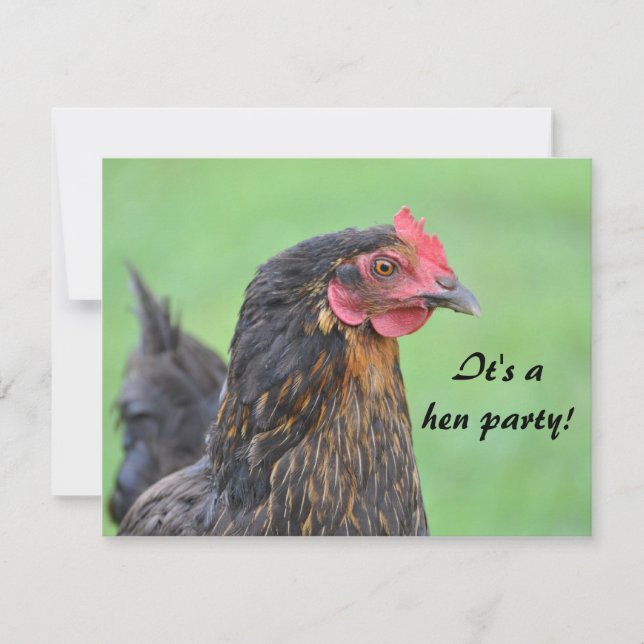 Invitación a la batería del fiesta Hen (Anverso)