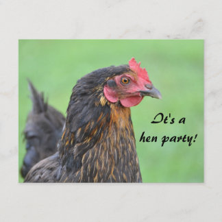 Invitación a la batería del fiesta Hen