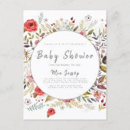 Invitación a la bebé floral Baby Shower