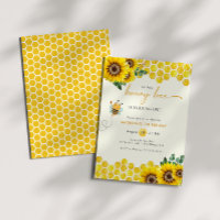 Invitación a la bebé por cumpleaños de Bee Day Bir