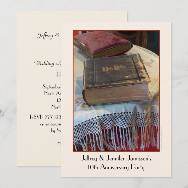 Invitación a la Biblia Vintage (Anverso / Reverso)