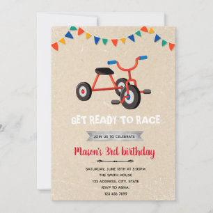 Invitación a la bicicleta de triciclo