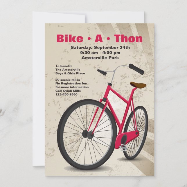 Invitación a la Bikeatón (Anverso)