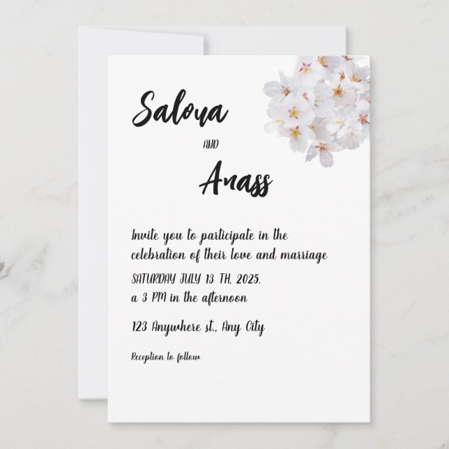Invitación a la boda (Anverso)