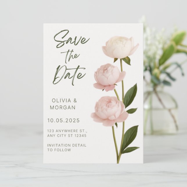 Invitación a la boda (Anverso de pie)