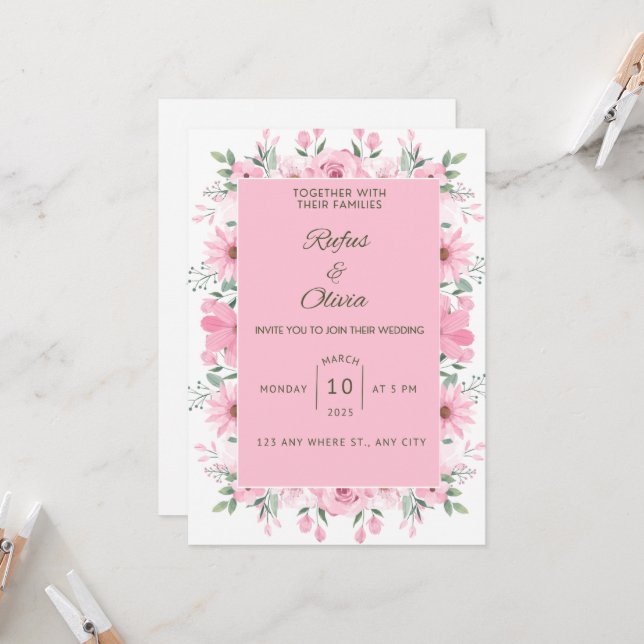 Invitación a la boda. (Anverso/Reverso In Situ)