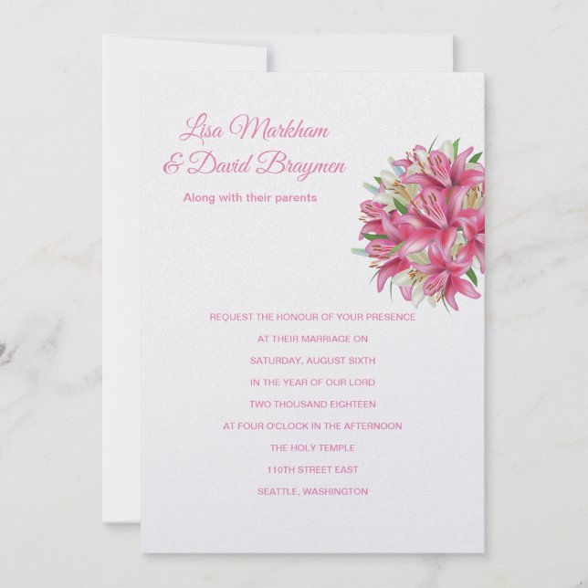 Invitación a la boda (Anverso)