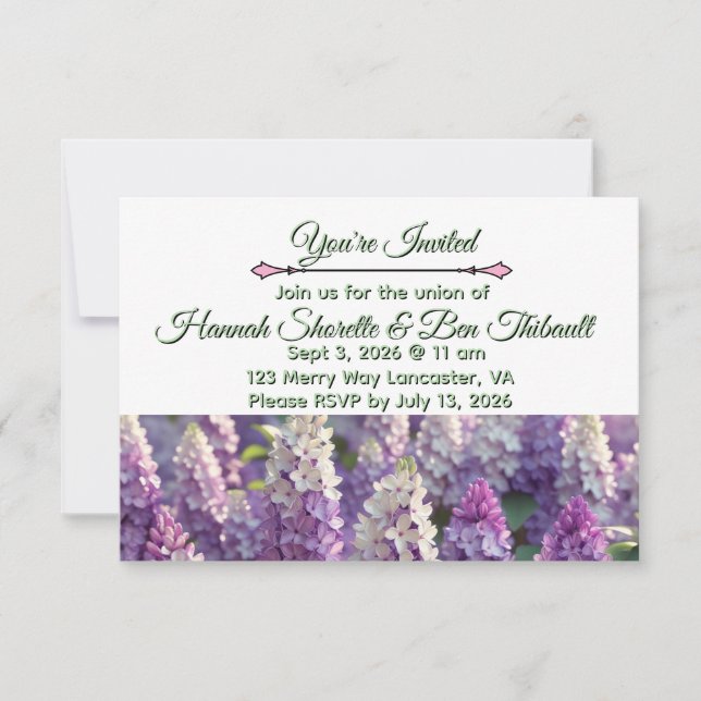 Invitación a la boda (Anverso)