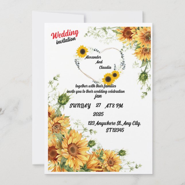 Invitación a la boda (Anverso)