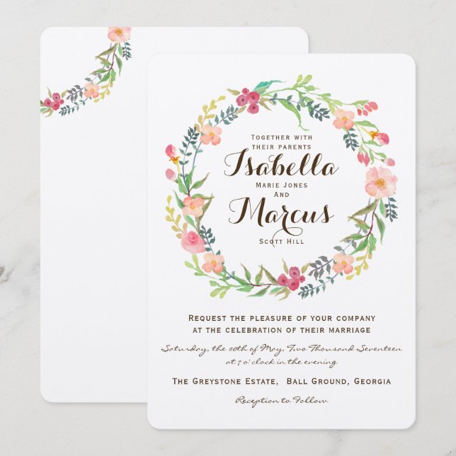 Invitación a la boda (Anverso / Reverso)