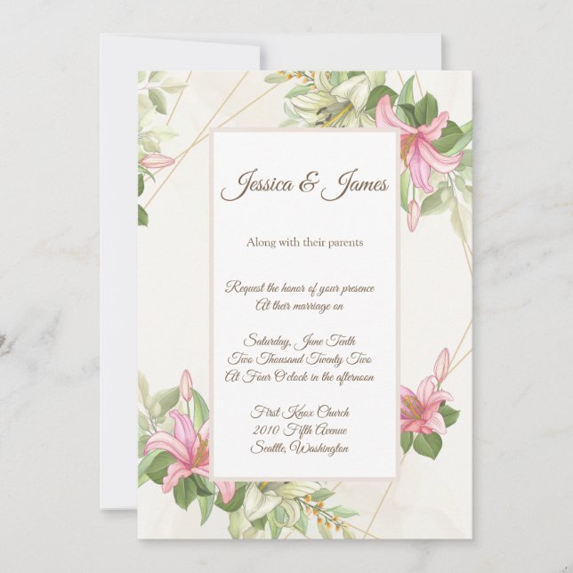Invitación a la boda (Anverso)
