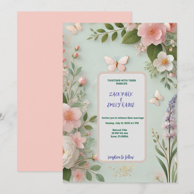 Invitación a la boda (Anverso / Reverso)