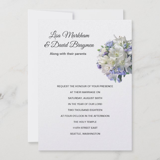 Invitación a la boda (Anverso)