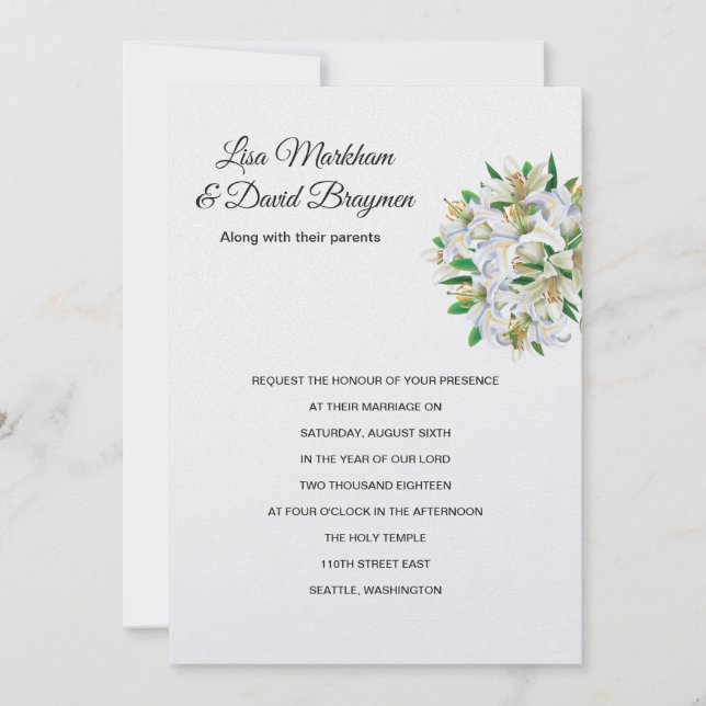 Invitación a la boda (Anverso)