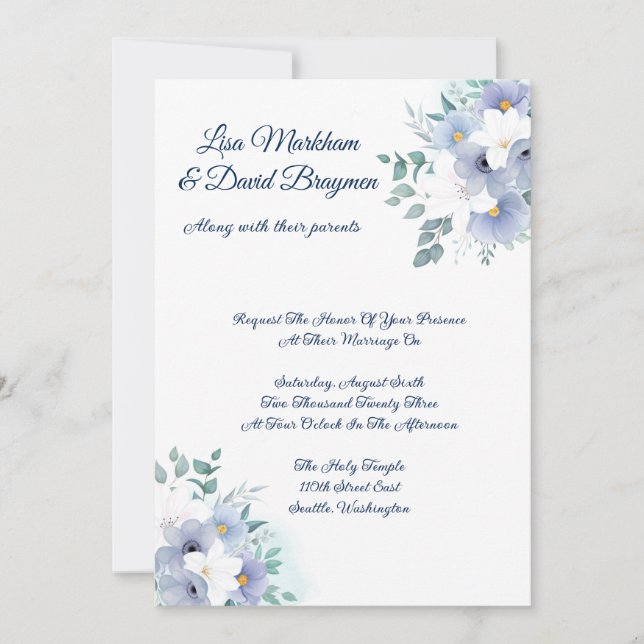 Invitación a la boda (Anverso)