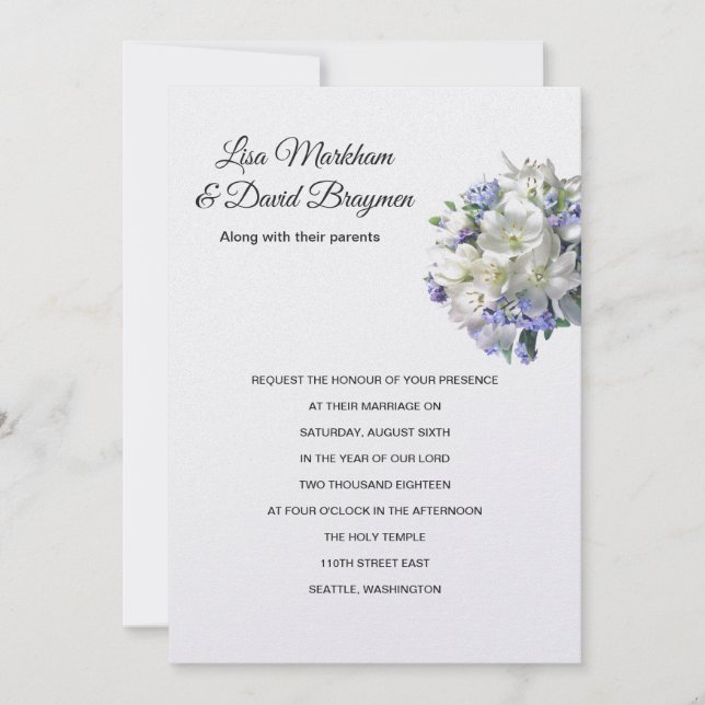 Invitación a la boda (Anverso)