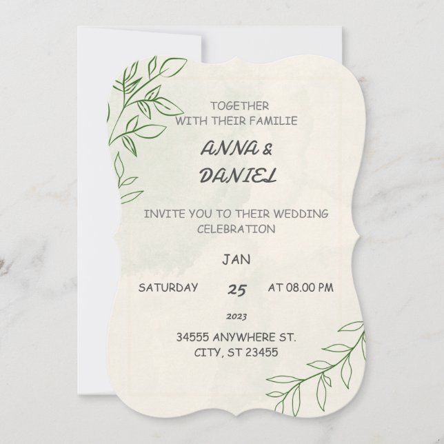 Invitación a la boda (Anverso)