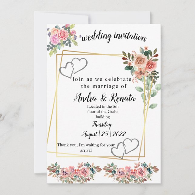Invitación a la boda (Anverso)