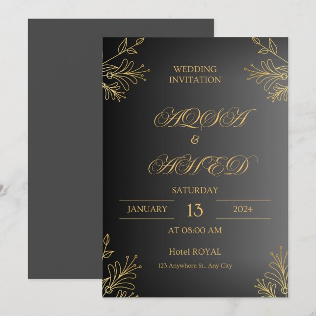 Invitación a la boda (Anverso / Reverso)
